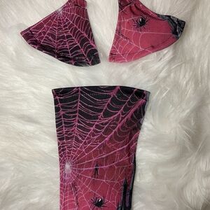 Pink Spider Web Microkini